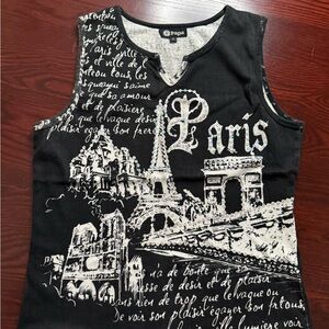 Vintage Sequin Paris Tank
